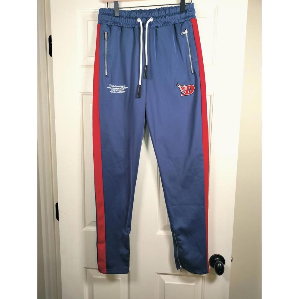 boohooMAN x DaBaby Limited Edition Blue Track‎ Pants Joggers Men's Size M